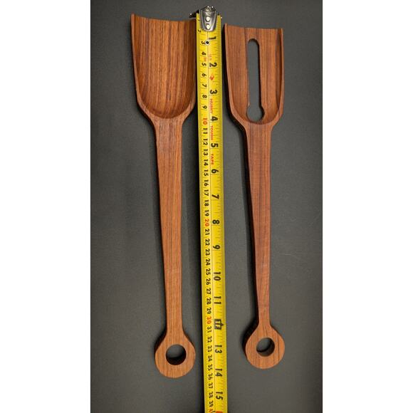 Mid Century Teak Wood Serving Set - Picture 4 of 5
